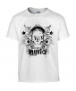 T-shirt Homme Tête de Mort Music [Skull, Concert, Rock, Musique] T-shirt Manches Courtes, Col Rond