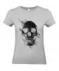 T-shirt Femme Tête de Mort Graphique [Skull, Abstract, Abstrait, Gothique] T-shirt Manches Courtes, Col Rond