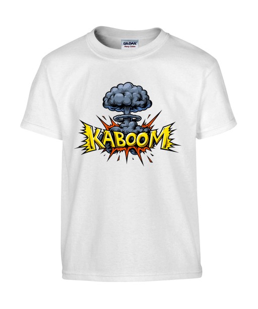 T-shirt Homme Pop Art Kaboom [Explosion, Bombe Nucléaire, Graffiti, Rétro, Comics, Cartoon] T-shirt Manches Courtes, Col Rond