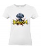 T-shirt Femme Pop Art Kaboom [Explosion, Bombe Nucléaire, Graffiti, Rétro, Comics, Cartoon] T-shirt Manches Courtes, Col Rond