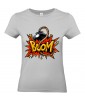T-shirt Femme Pop Art Boom [Explosion, Dynamite, Graffiti, Rétro, Comics, Cartoon] T-shirt Manches Courtes, Col Rond