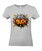 T-shirt Femme Pop Art Ouch [Graffiti, Combat, Rétro, Comics, Cartoon] T-shirt Manches Courtes, Col Rond