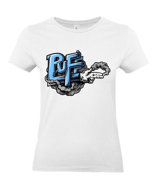 T-shirt Femme Pop Art Puff [Graffiti, Tir, Arme, Pistolet, Rétro, Comics, Cartoon] T-shirt Manches Courtes, Col Rond