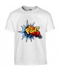 T-shirt Homme Pop Art Pow [Graffiti, Combat, Poing, Gant de Boxe, Sport, Rétro, Comics, Cartoon] T-shirt Manches Courtes, Col Rond