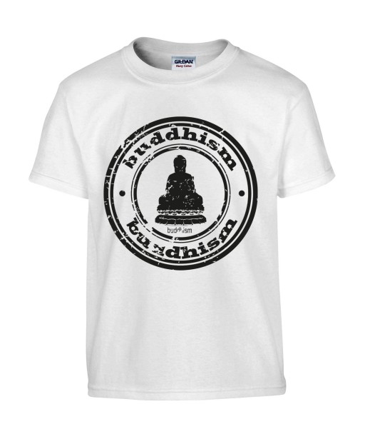 T-shirt Homme Buddha Design [Tatouage, Graphique, Zen, Religion, Bouddha, Spiritualité, Méditation] T-shirt Manches Courtes, Col Rond