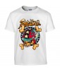 T-shirt Homme Tête de Mort Motard [Biker, Ride Loose, Moto, Swag] T-shirt Manches Courtes, Col Rond