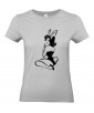 T-shirt Femme Pin-Up Rétro Playboy [Pin-Up, Lapine Ronde, Formes, Cartoon, Sexy, Coquin] T-shirt Manches Courtes, Col Rond