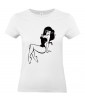 T-shirt Femme Pin-Up Rétro Jasmine [Pin-Up, Ronde, Formes, Cartoon, Sexy, Coquin] T-shirt Manches Courtes, Col Rond