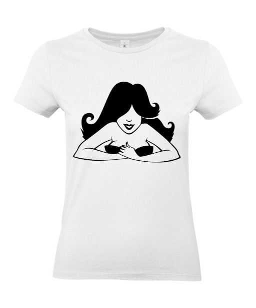 T-shirt Femme Pin-Up Rétro Madison [Pin-Up, Ronde, Formes, Cartoon, Sexy, Coquin] T-shirt Manches Courtes, Col Rond