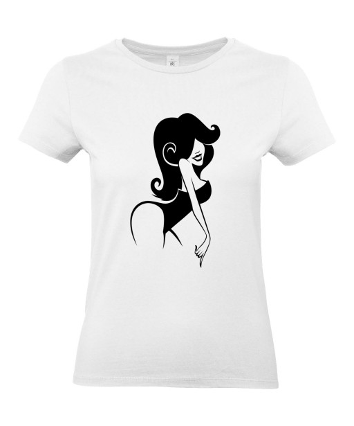 T-shirt Femme Pin-Up Rétro Betty [Pin-Up, Ronde, Formes, Cartoon, Sexy, Coquin] T-shirt Manches Courtes, Col Rond