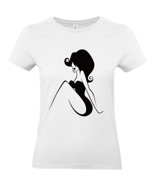 T-shirt Femme Pin-Up Rétro Gloria [Pin-Up, Ronde, Formes, Cartoon, Sexy, Coquin] T-shirt Manches Courtes, Col Rond