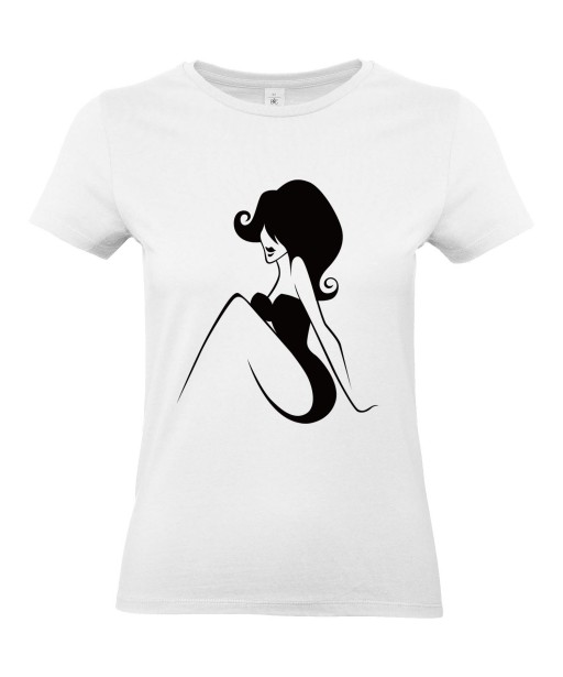 T-shirt Femme Pin-Up Rétro Gloria [Pin-Up, Ronde, Formes, Cartoon, Sexy, Coquin] T-shirt Manches Courtes, Col Rond
