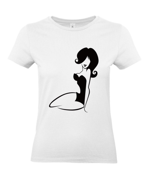 T-shirt Femme Pin-Up Rétro Rosalyn [Pin-Up, Ronde, Formes, Cartoon, Sexy, Coquin] T-shirt Manches Courtes, Col Rond