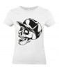 T-shirt Femme Tête de Mort Skater [Skull, Urban, Hip-Hop] T-shirt Manches Courtes, Col Rond