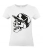 T-shirt Femme Tête de Mort Skater [Skull, Urban, Hip-Hop] T-shirt Manches Courtes, Col Rond