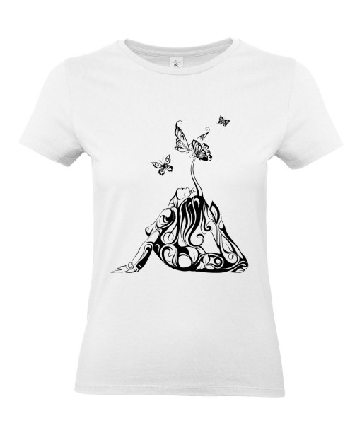 T-shirt Femme Tattoo Tribal Sexy [Tatouage, Femme, Papillon, Graphique, Design] T-shirt Manches Courtes, Col Rond