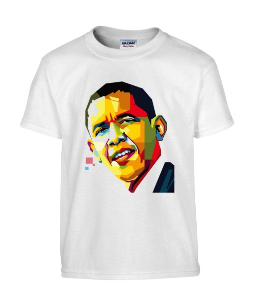 T-shirt Homme Pop Art Barack Obama [Président, USA, Star, Colorful, Célébrité] T-shirt Manches Courtes, Col Rond