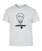 T-shirt Homme Ligne Idée [Graphique, Design, Trait, Ampoule] T-shirt Manches Courtes, Col Rond