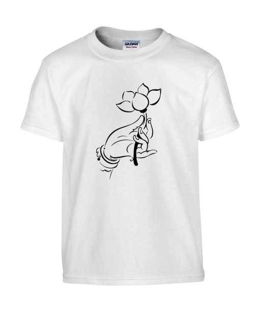 T-shirt Homme Tattoo Lotus [Tatouage, Zen, Spiritualité, Fleur de Lotus, Religion] T-shirt Manches Courtes, Col Rond