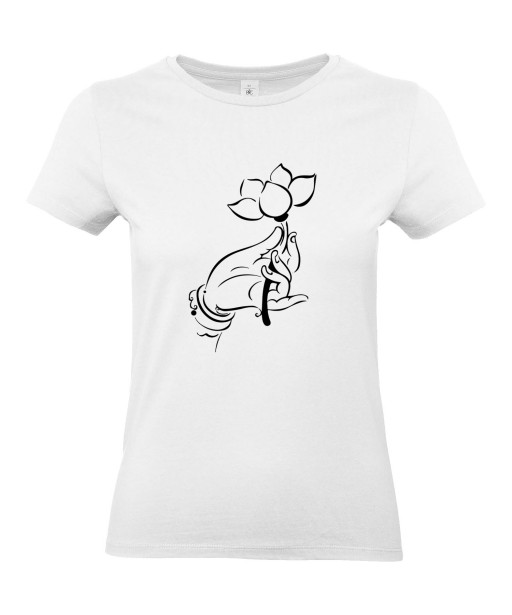 T-shirt Femme Tattoo Lotus [Tatouage, Zen, Spiritualité, Fleur de Lotus, Religion] T-shirt Manches Courtes, Col Rond
