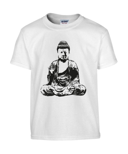 T-shirt Homme Tattoo Buddha Méditation [Tatouage, Bouddha, Religion, Yoga, Zen, Spiritualité ] T-shirt Manches Courtes, Col Rond
