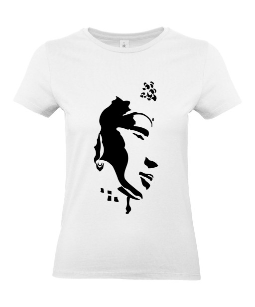 T-shirt Femme Tattoo Visage Buddha [Tatouage, Zen, Bouddha, Religion, Spiritualité] T-shirt Manches Courtes, Col Rond