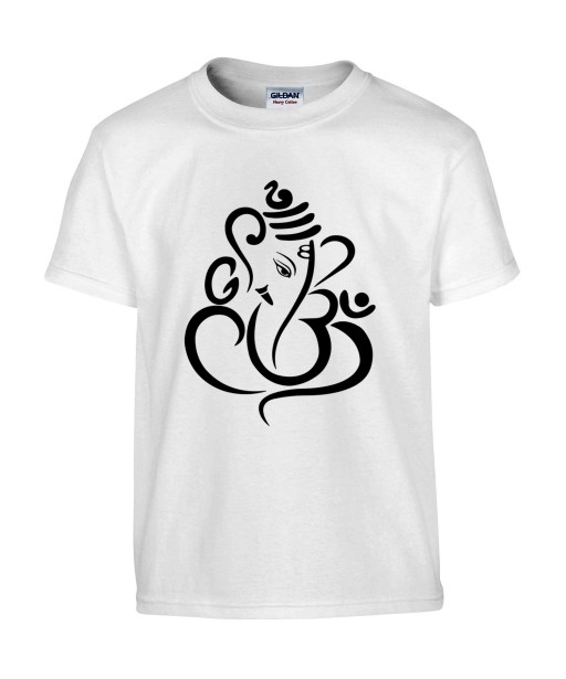 T-shirt Homme Tattoo Ganesh Design [Tatouage, Religion, Yoga, Spirituel, Élephant, Dieu] T-shirt Manches Courtes, Col Rond