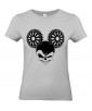 T-shirt Femme Tête de Mort Mickey Mouse [Skull, Trash, Films, Humour Noir, Disney, Parodie, Cinéma] T-shirt Manches Courtes, Col Rond