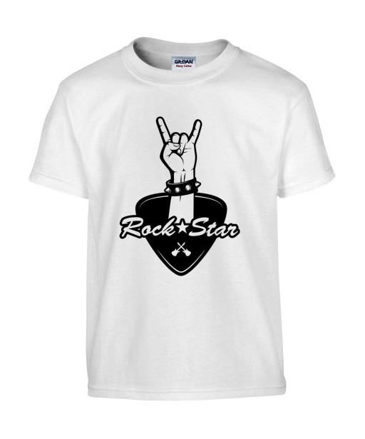 T-shirt Homme Musique Rock Star [Concert, Métal, Rock, Guitare, Médiator] T-shirt Manches Courtes, Col Rond