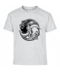 T-shirt Homme Tattoo Carpe Koï Yin Yang [Tatouage, Irezumi, Japon, Spiritualité, Zen, Animaux, Poisson, Religion] T-shirt Manches Courtes, Col Rond