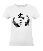 T-shirt Femme Tattoo Carpe Koï Symboles [Tatouage, Irezumi, Japon, Spiritualité, Zen, Animaux, Poisson, Religion] T-shirt Manches Courtes, Col Rond
