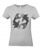 T-shirt Femme Tattoo Carpe Koï Irezumi [Tatouage, Spiritualité, Japon, Zen, Animaux, Poisson, Religion] T-shirt Manches Courtes, Col Rond