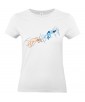 T-shirt Femme Création D'Adam [Robot, Science, Religion, Spirituel, Chrétien, Doigt, Michel-Ange] T-shirt Manches Courtes, Col Rond