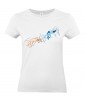 T-shirt Femme Création D'Adam [Robot, Science, Religion, Spirituel, Chrétien, Doigt, Michel-Ange] T-shirt Manches Courtes, Col Rond