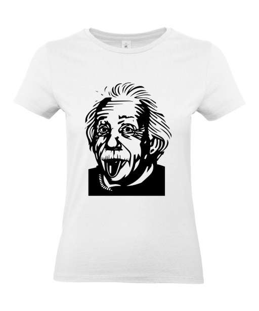 T-shirt Femme Albert Einstein [Humour, Star, Célébrité] T-shirt Manches Courtes, Col Rond