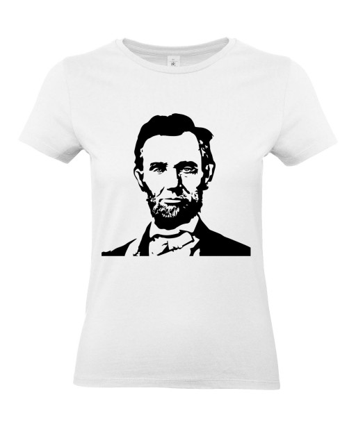 T-shirt Femme Abraham Lincoln [USA, Star, Président, Célébrité] T-shirt Manches Courtes, Col Rond