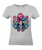 T-shirt Femme Tête de Mort Swag [Skull, Fun, Humour Noir, Trash] T-shirt Manches Courtes, Col Rond