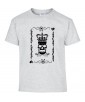 T-shirt Homme Tête de Mort Roi de Coeur [Skull, King, Poker, Carte] T-shirt Manches Courtes, Col Rond