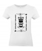 T-shirt Femme Tête de Mort Roi de Coeur [Skull, King, Poker, Carte] T-shirt Manches Courtes, Col Rond