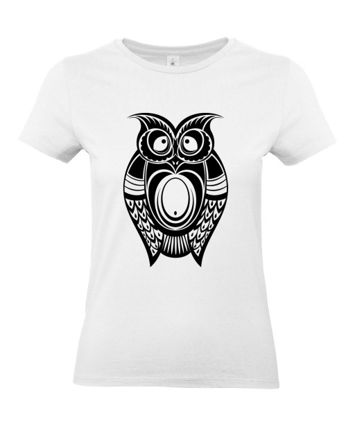 T-shirt Femme Tattoo Hibou [Tatouage, Oiseau, Graphique, Design, Chouette, Animaux] T-shirt Manches Courtes, Col Rond