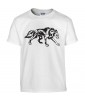 T-shirt Homme Tattoo Tribal Loup Design [Tatouage, Animaux, Graphique] T-shirt Manches Courtes, Col Rond