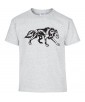 T-shirt Homme Tattoo Tribal Loup Design [Tatouage, Animaux, Graphique] T-shirt Manches Courtes, Col Rond