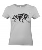 T-shirt Femme Tattoo Tribal Loup Design [Tatouage, Animaux, Graphique] T-shirt Manches Courtes, Col Rond