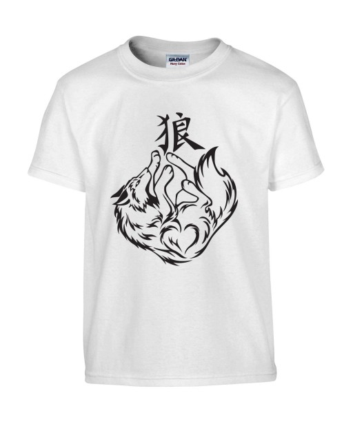 T-shirt Homme Tattoo Tribal Loup Symbole [Tatouage, Animaux, Graphique, Design] T-shirt Manches Courtes, Col Rond