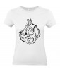 T-shirt Femme Tattoo Tribal Loup Symbole [Tatouage, Animaux, Graphique, Design] T-shirt Manches Courtes, Col Rond