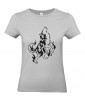 T-shirt Femme Tattoo Tribal Loup Hurlement [Tatouage, Animaux, Graphique, Design] T-shirt Manches Courtes, Col Rond