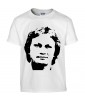 T-shirt Homme Claude Francois [Chanteur, Célébrité, Perfectionniste, Portrait, Visage] T-shirt manche Courtes, Col Rond