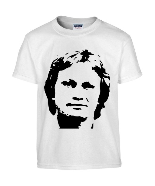 T-shirt Homme Claude Francois [Chanteur, Célébrité, Perfectionniste, Portrait, Visage] T-shirt manche Courtes, Col Rond