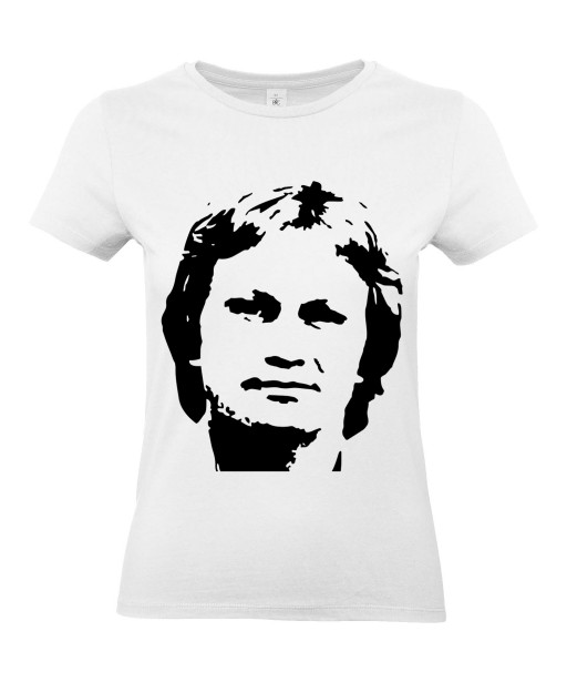 T-shirt Femme Claude François [Chanteur, Célébrité, Perfectionniste, Portrait, Visage] T-shirt manche Courtes, Col Rond