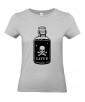 T-shirt Femme Tête de Mort Poison [Skull, Humour Noir, Amour, Love] T-shirt Manches Courtes, Col Rond